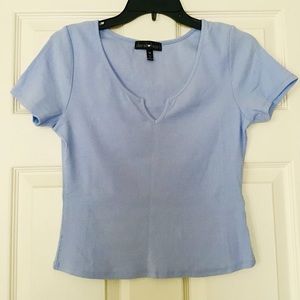 Derek Heart Cute Ribbed Top